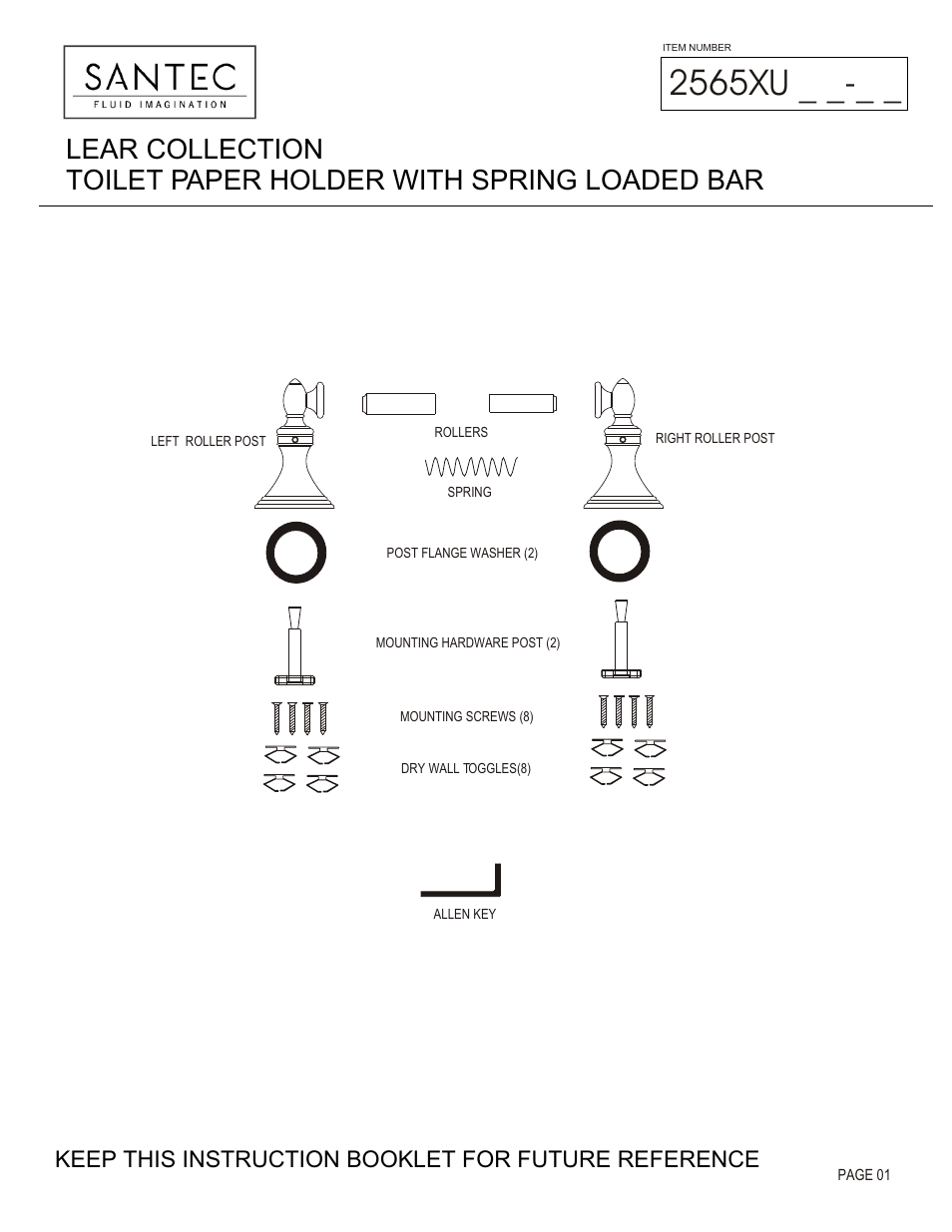 Santec 2565XU User Manual | 3 pages