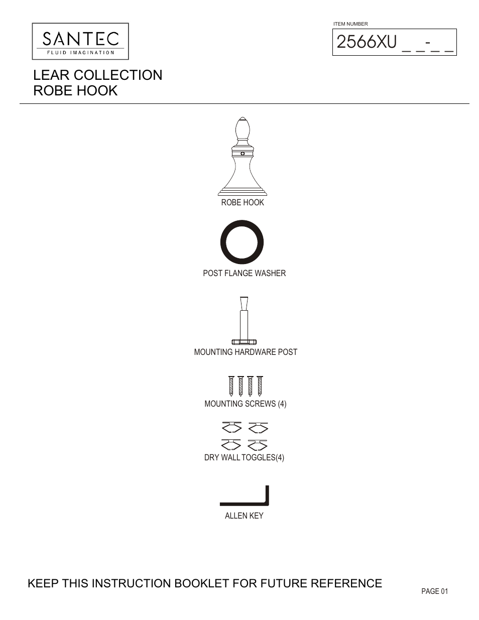 Santec 2566XU User Manual | 3 pages