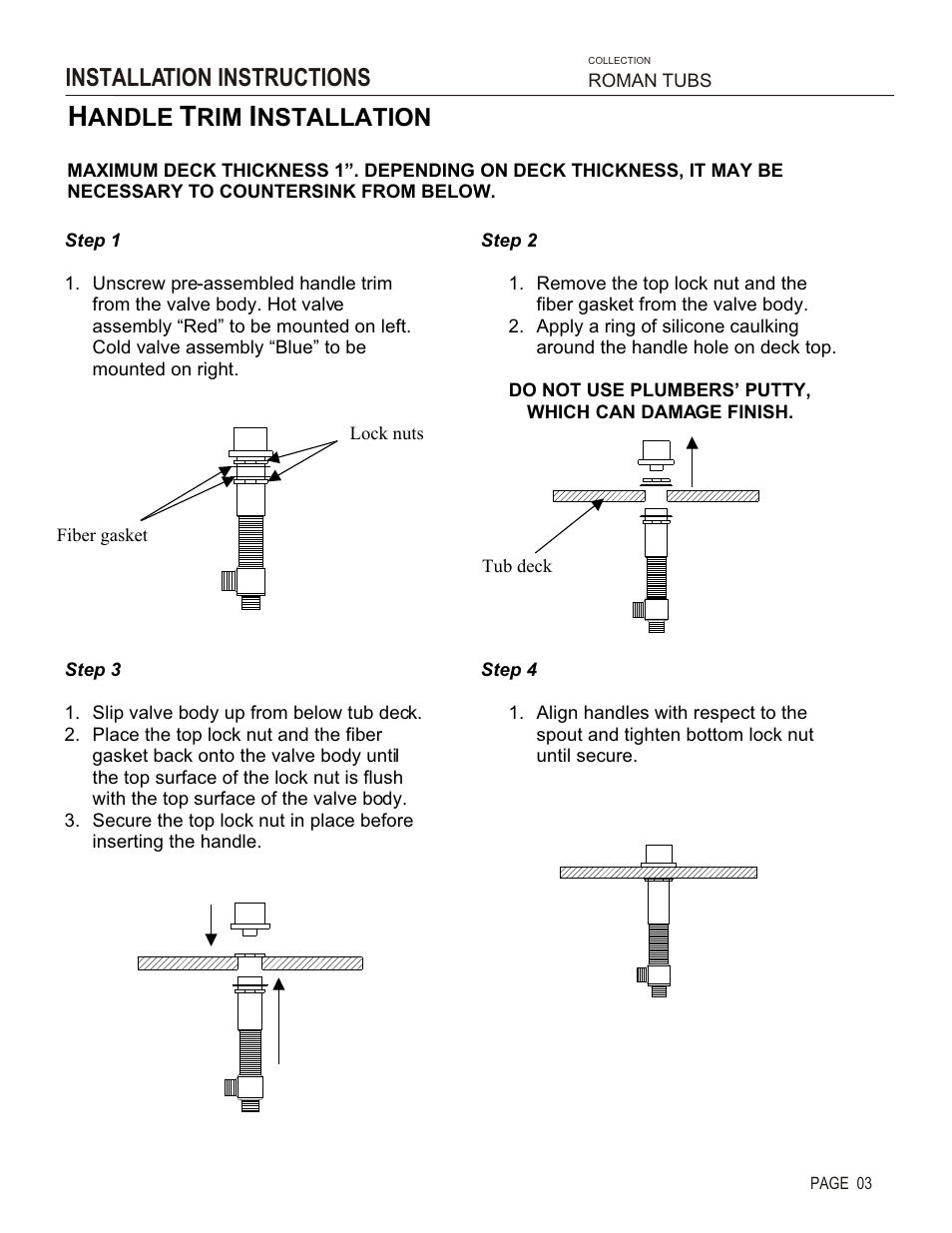 Installation instructions, Andle, Nstallation | Santec 2850MO User Manual | Page 3 / 5