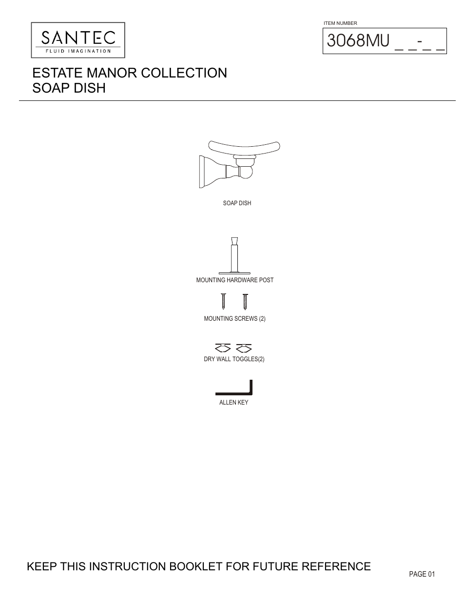 Santec 3068MU User Manual | 3 pages
