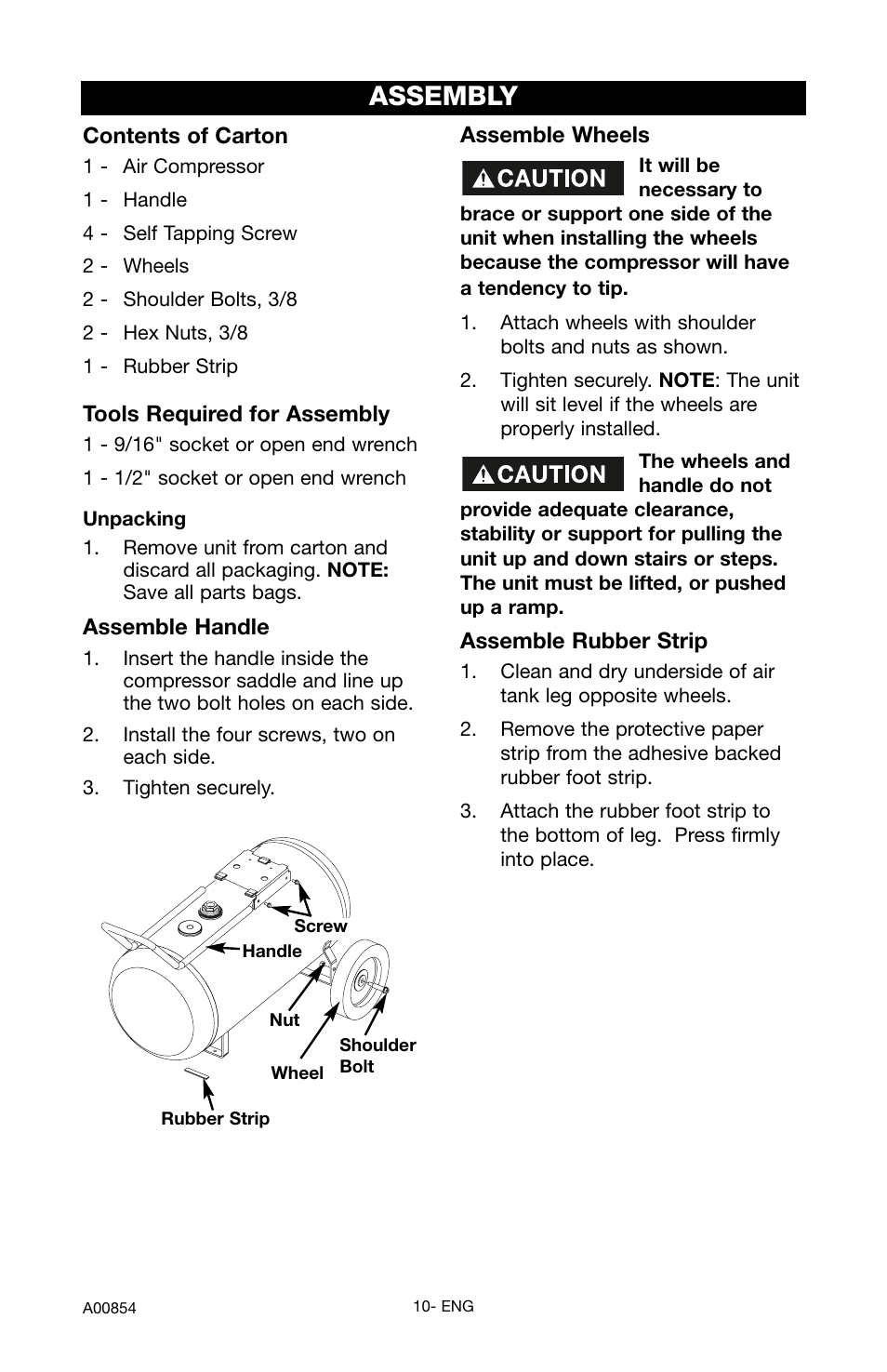 Assembly | Craftsman 919.16558 User Manual | Page 10 / 48