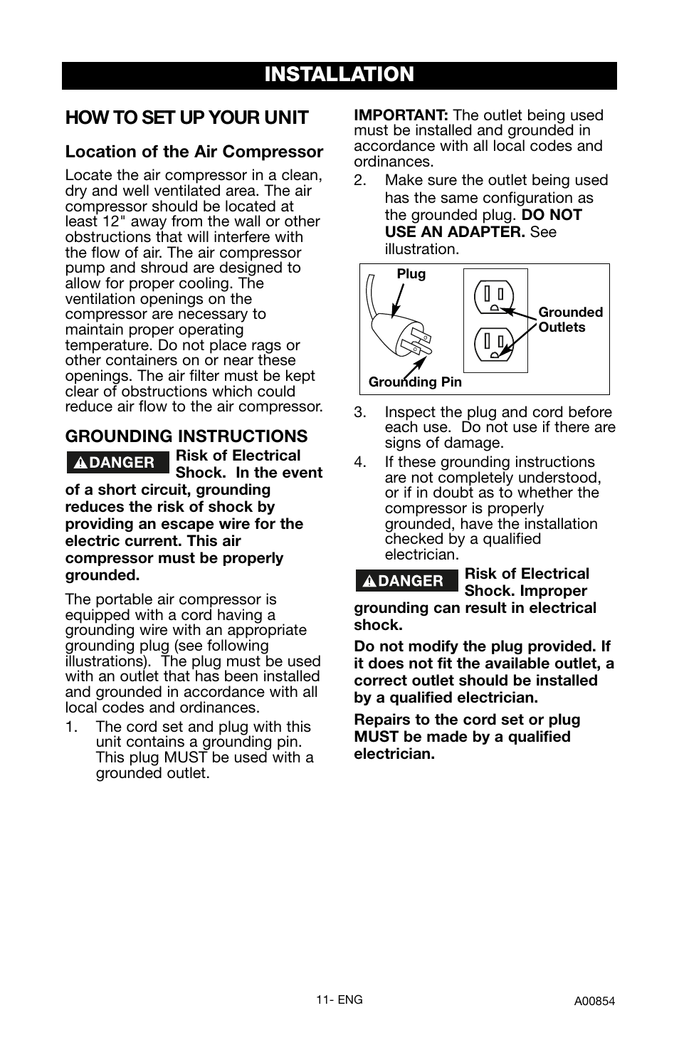 Installation, How to set up your unit | Craftsman 919.16558 User Manual | Page 11 / 48