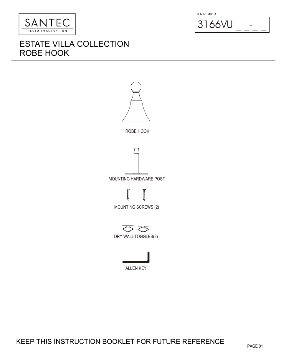 Santec 3166VU User Manual | 3 pages