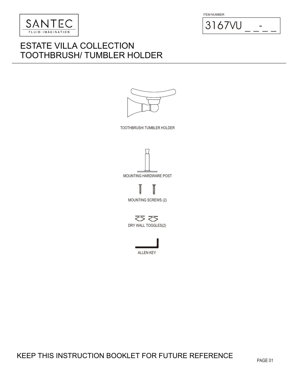 Santec 3167VU User Manual | 3 pages