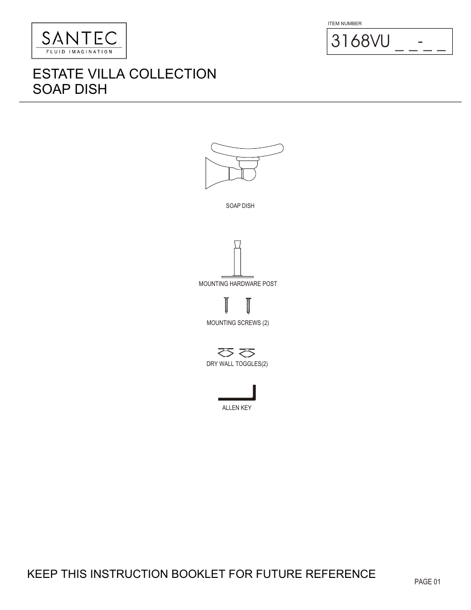 Santec 3168VU User Manual | 3 pages