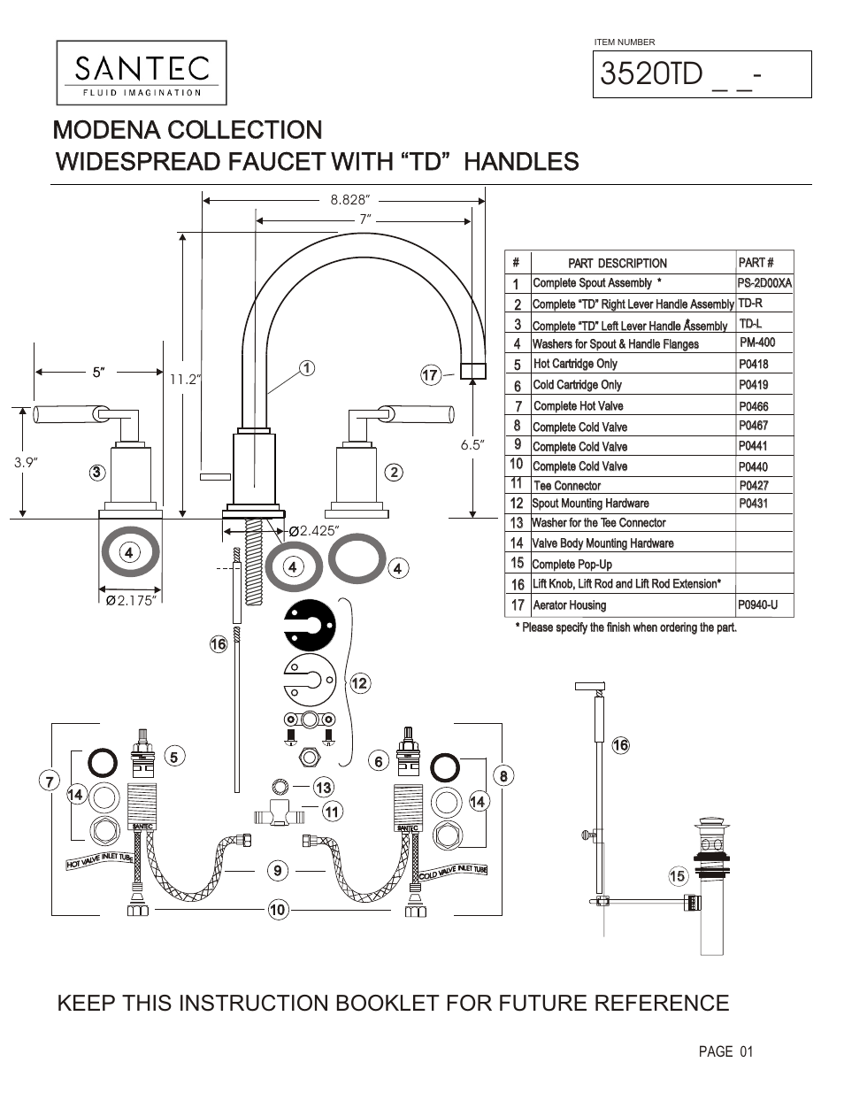 Santec 3520TD User Manual | 4 pages