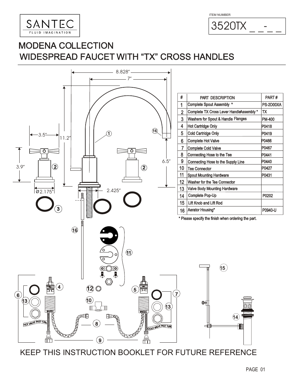 Santec 3520TX User Manual | 4 pages