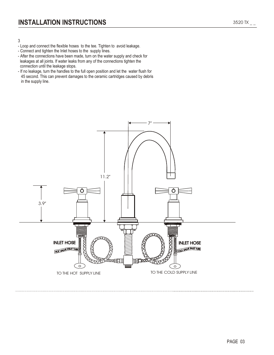 Installation instructions, Page 03 | Santec 3520TX User Manual | Page 3 / 4