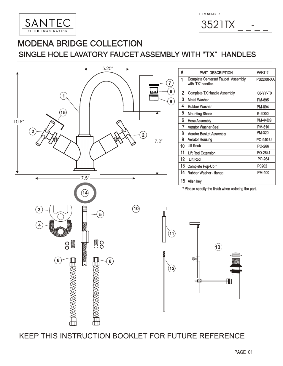 Santec 3521TX User Manual | 4 pages
