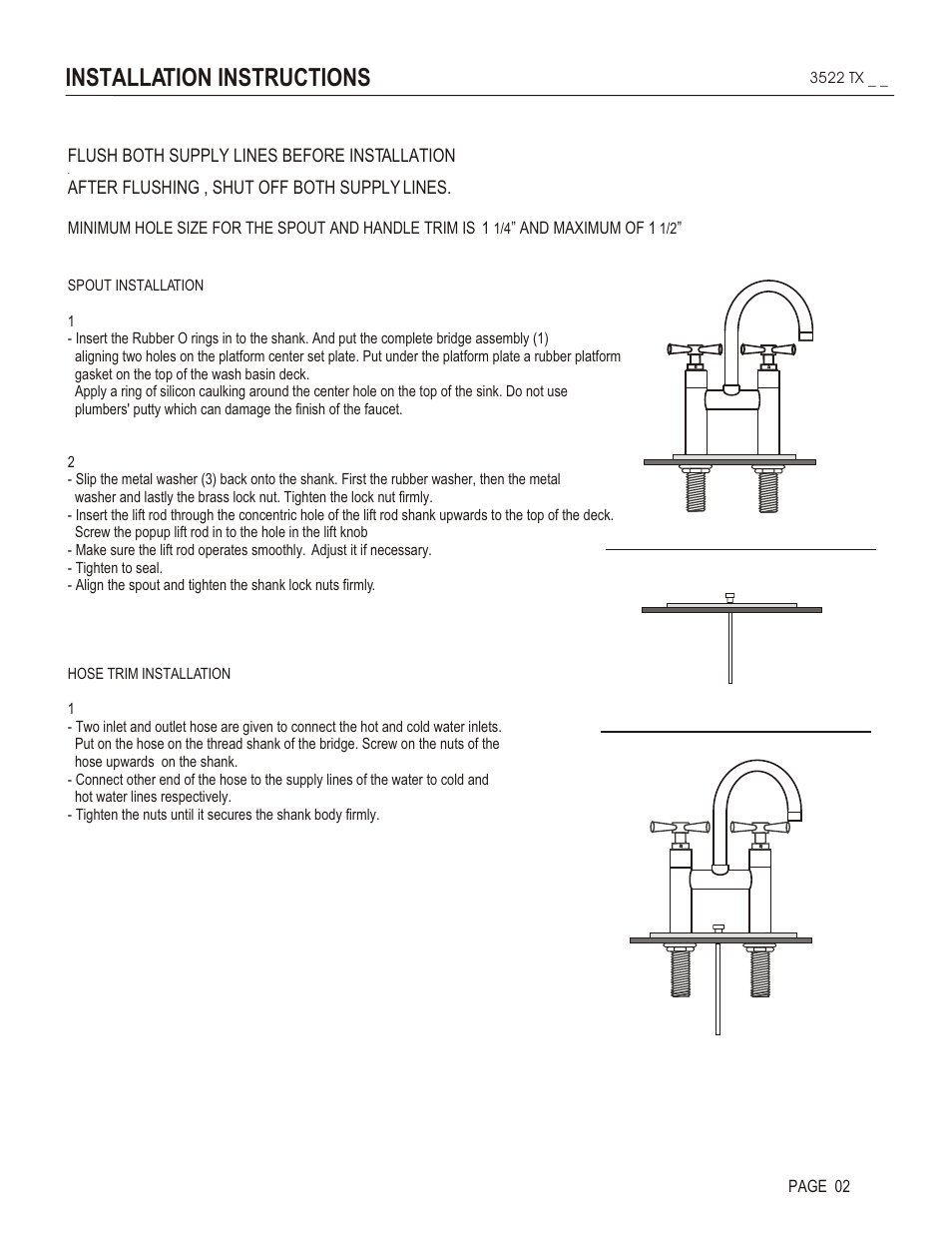 Installation instructions | Santec 3522TX User Manual | Page 2 / 4