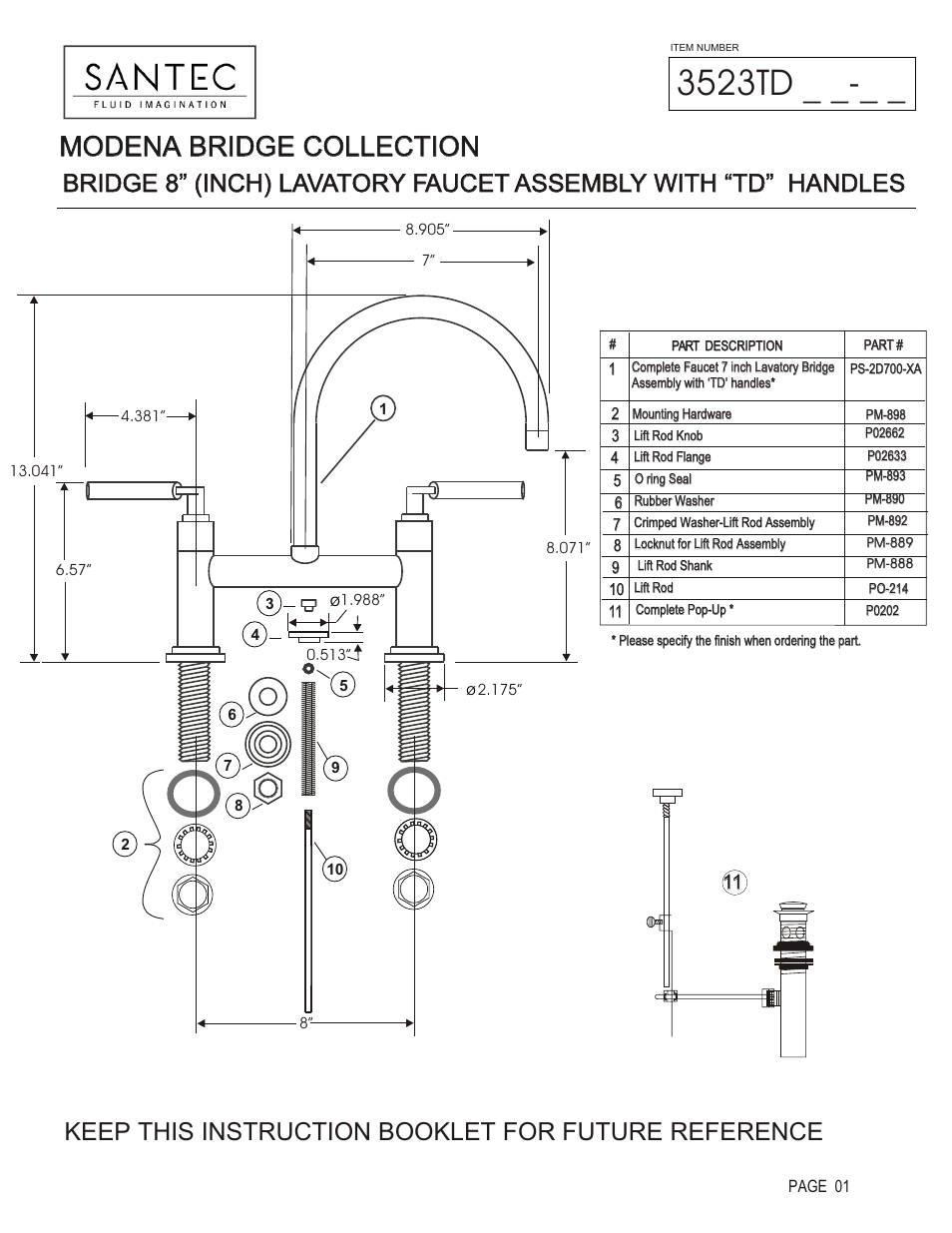 Santec 3523TD User Manual | 4 pages