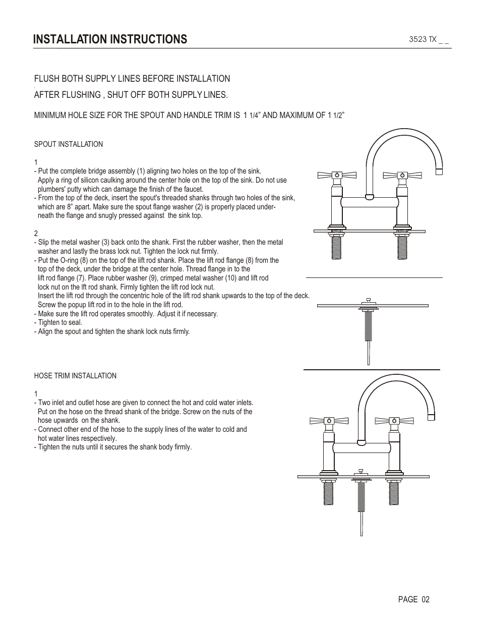 Installation instructions | Santec 3523TX User Manual | Page 2 / 4