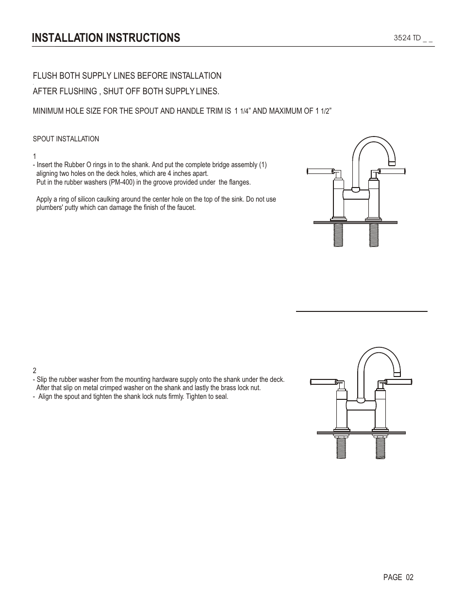 Installation instructions | Santec 3524TD User Manual | Page 2 / 4