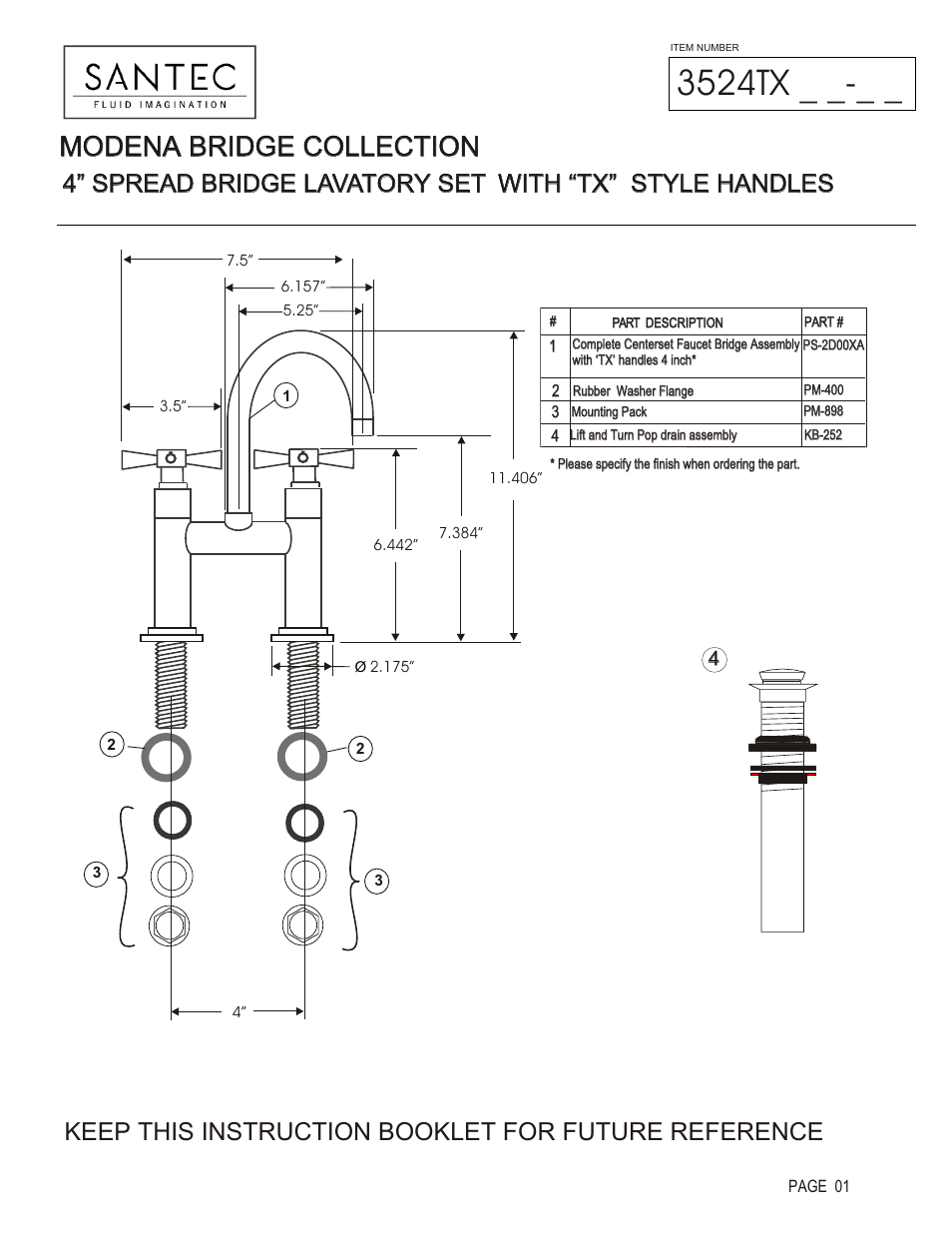 Santec 3524TX User Manual | 4 pages