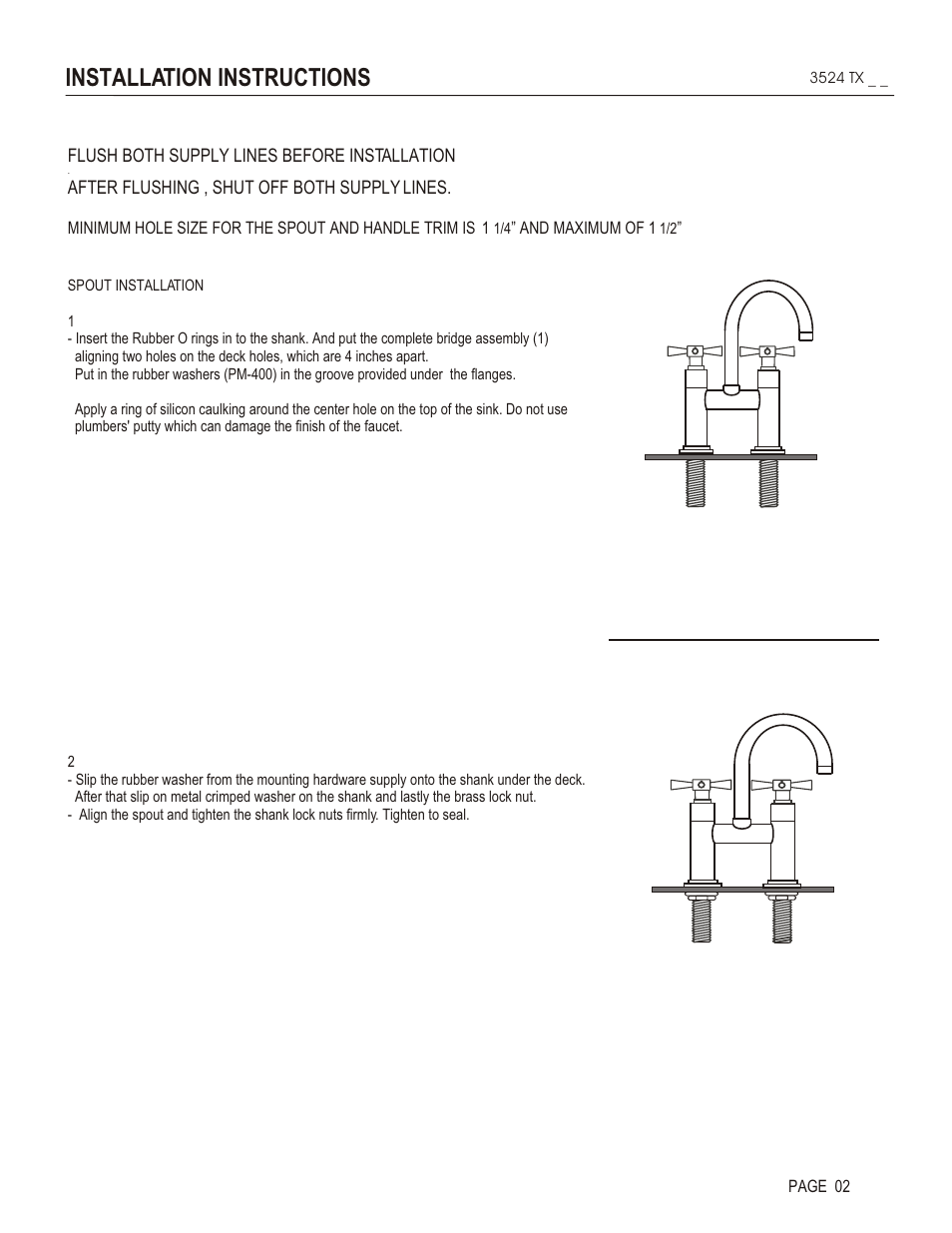 Installation instructions | Santec 3524TX User Manual | Page 2 / 4