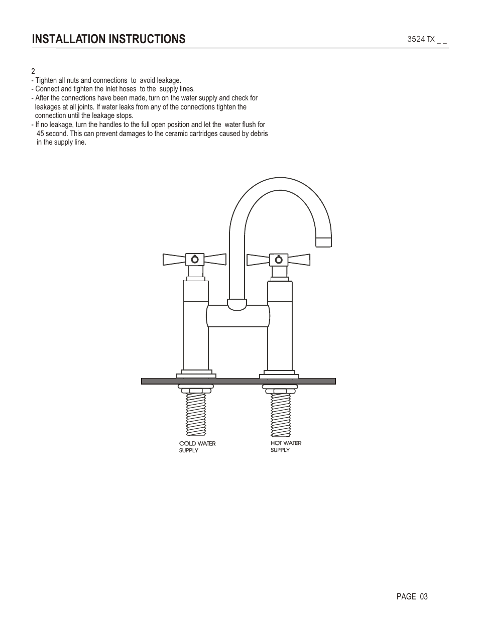 Installation instructions | Santec 3524TX User Manual | Page 3 / 4