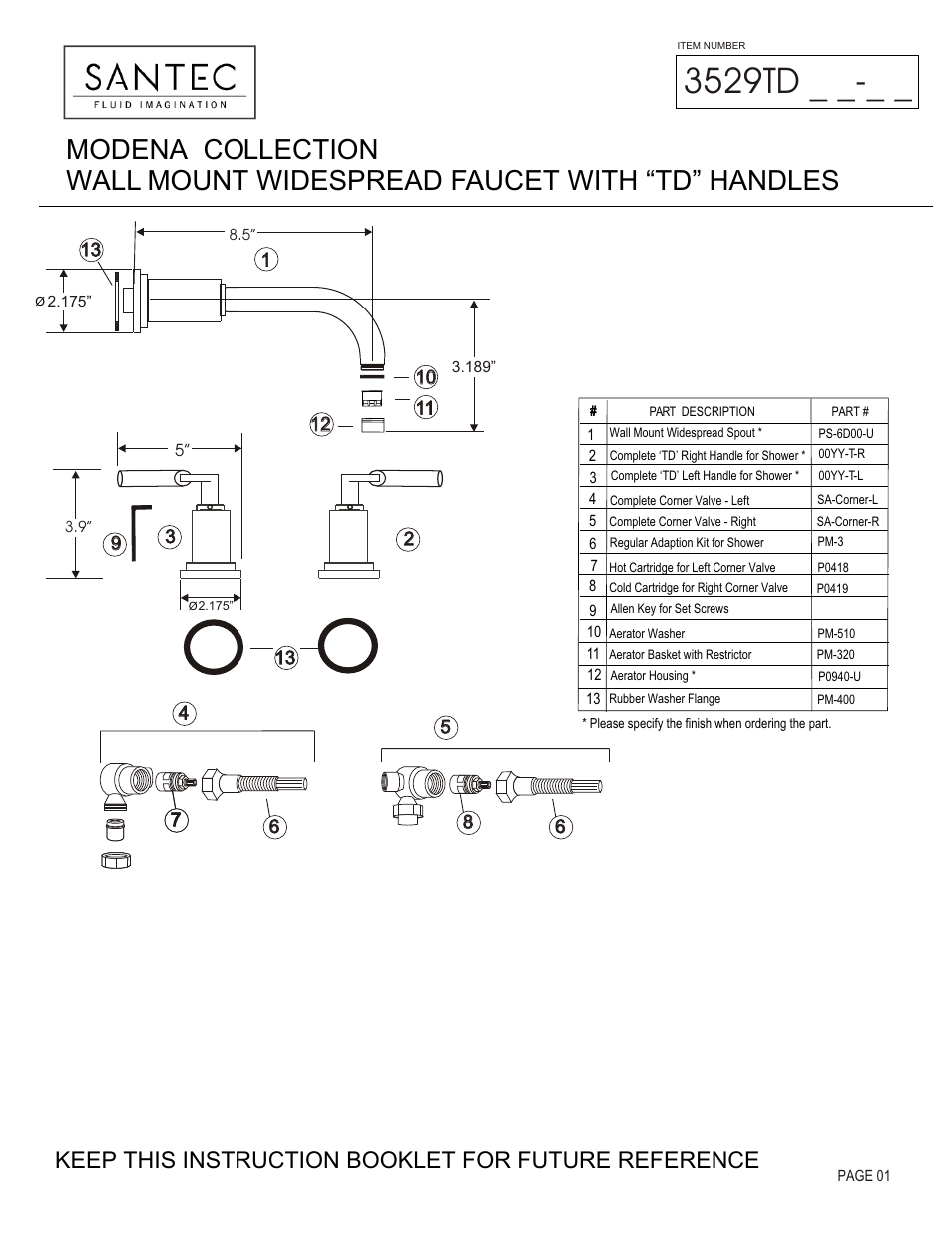 Santec 3529TD User Manual | 4 pages