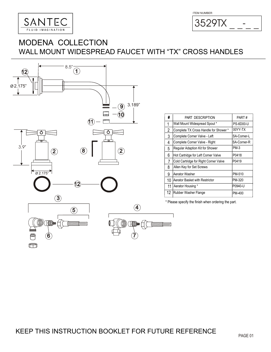 Santec 3529TX User Manual | 4 pages