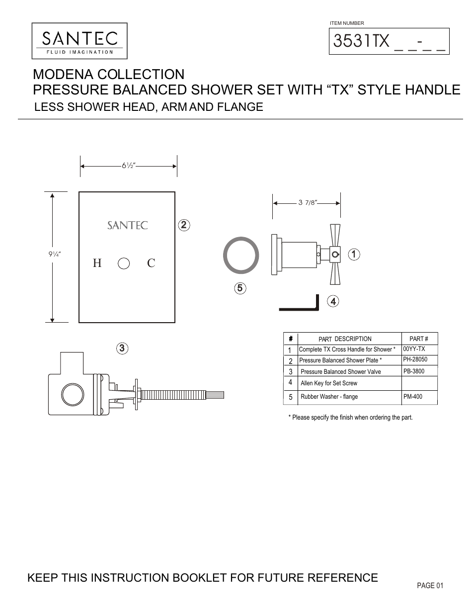 Santec 3531TX User Manual | 4 pages