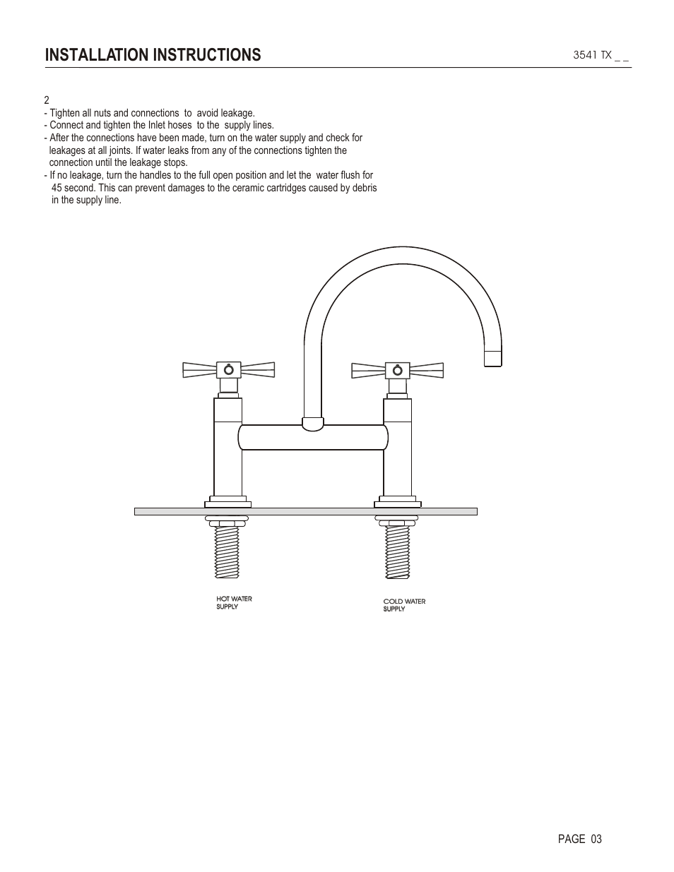 Installation instructions, Page 03 | Santec 3541TX User Manual | Page 3 / 4