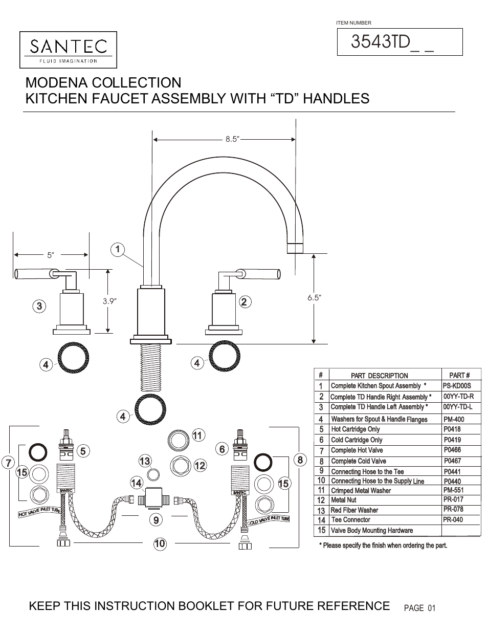 Santec 3543TD User Manual | 4 pages