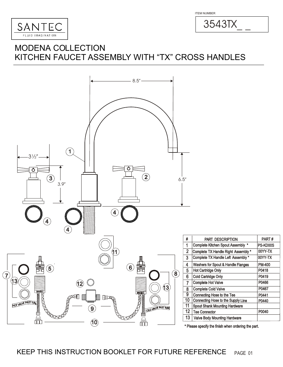 Santec 3543TX User Manual | 4 pages