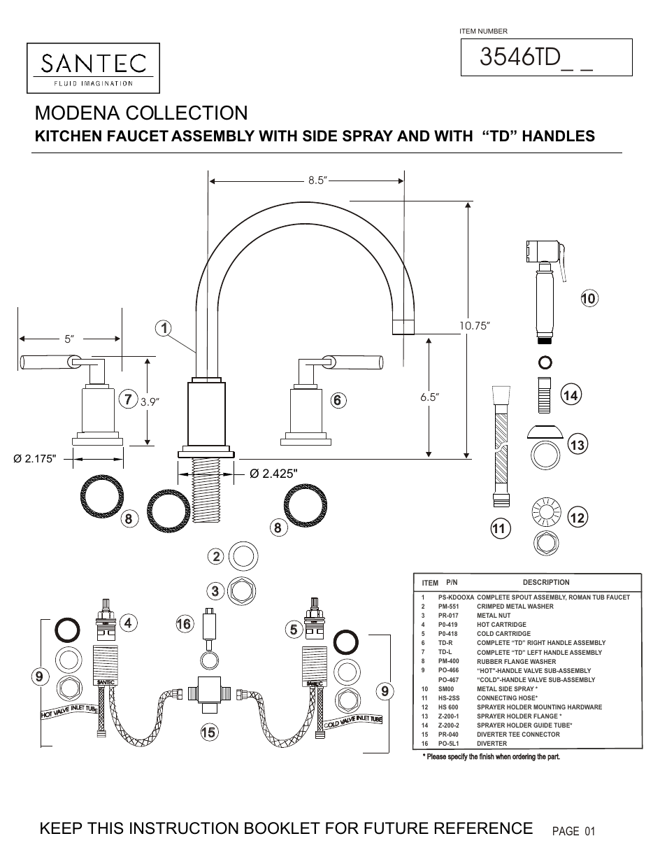 Santec 3546TD User Manual | 4 pages