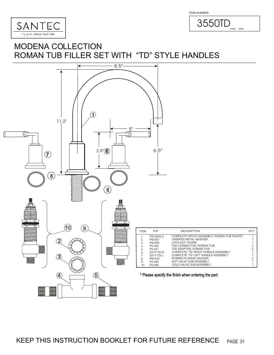 Santec 3550TD User Manual | 4 pages