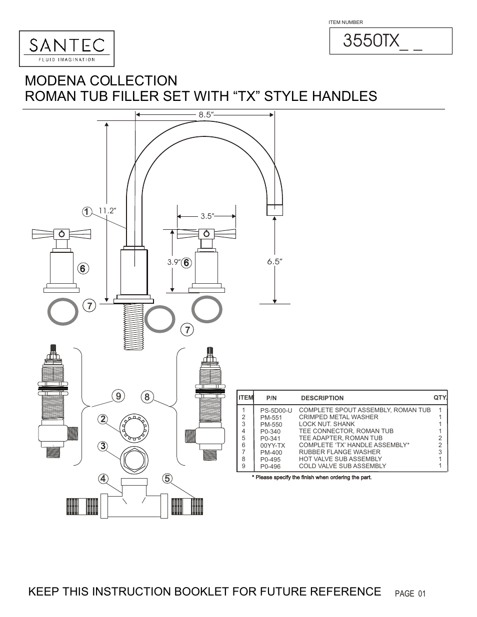 Santec 3550TX User Manual | 4 pages