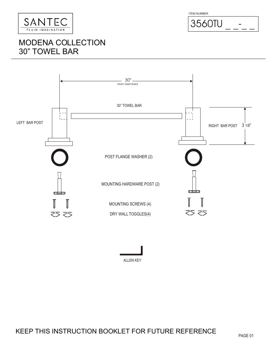 Santec 3560TU User Manual | 3 pages