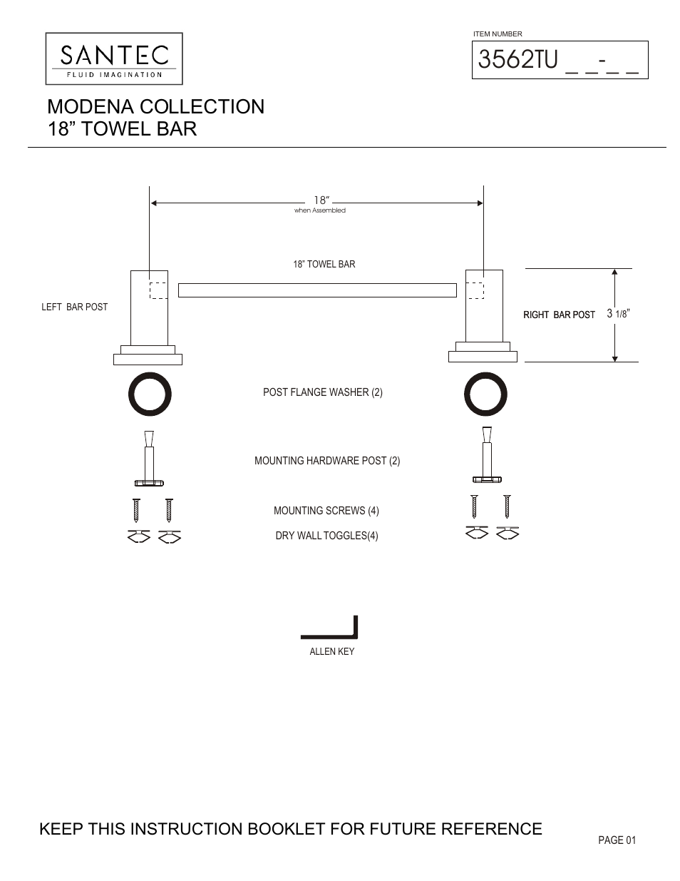 Santec 3562TU User Manual | 3 pages