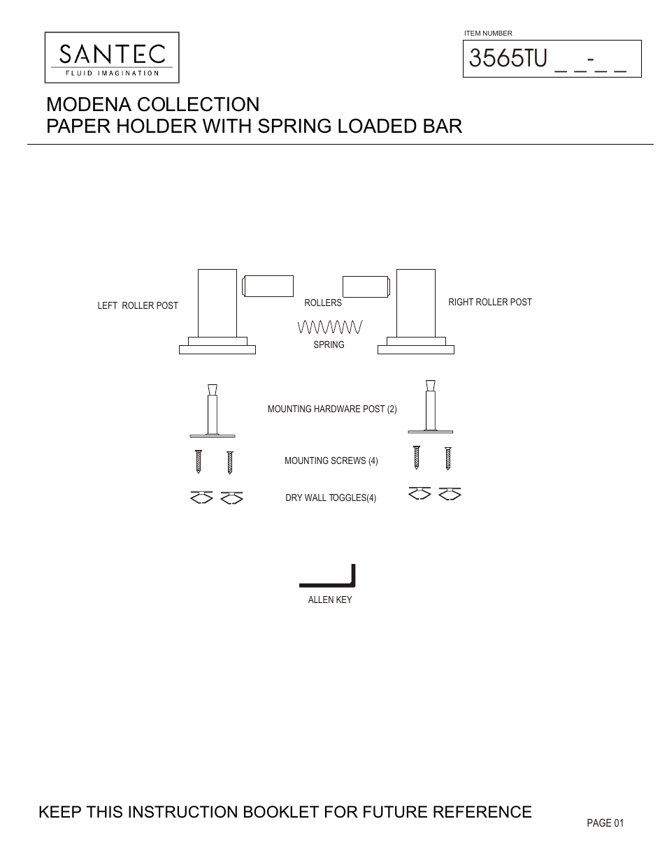 Santec 3565TU User Manual | 3 pages