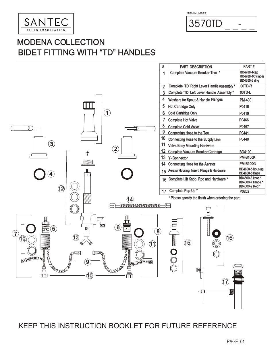 Santec 3570TD User Manual | 4 pages