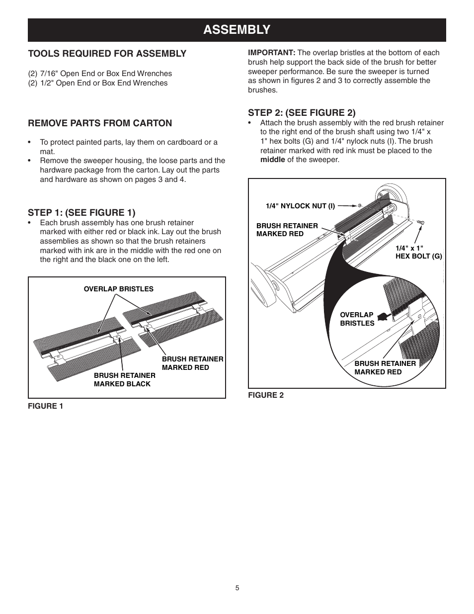 Assembly | Craftsman LAWNSWEEPER 486.242211 User Manual | Page 5 / 20