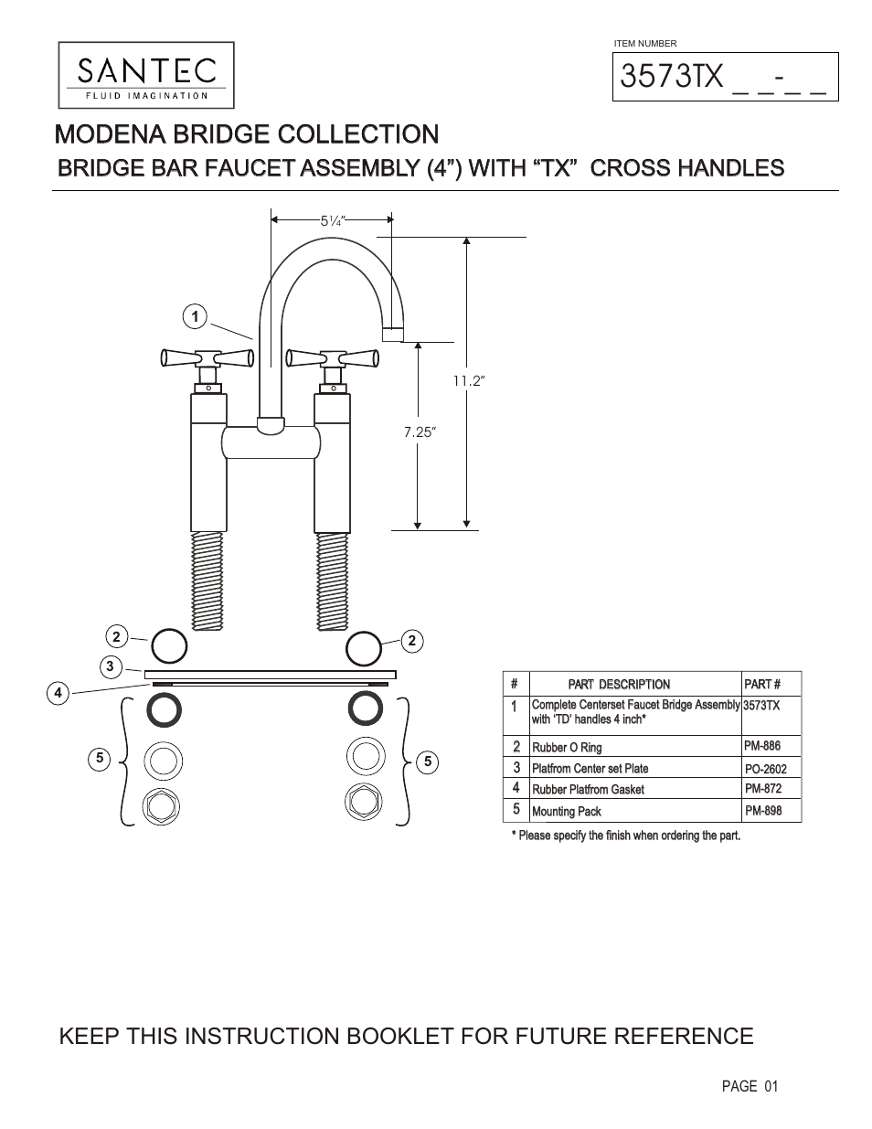 Santec 3573TX User Manual | 4 pages