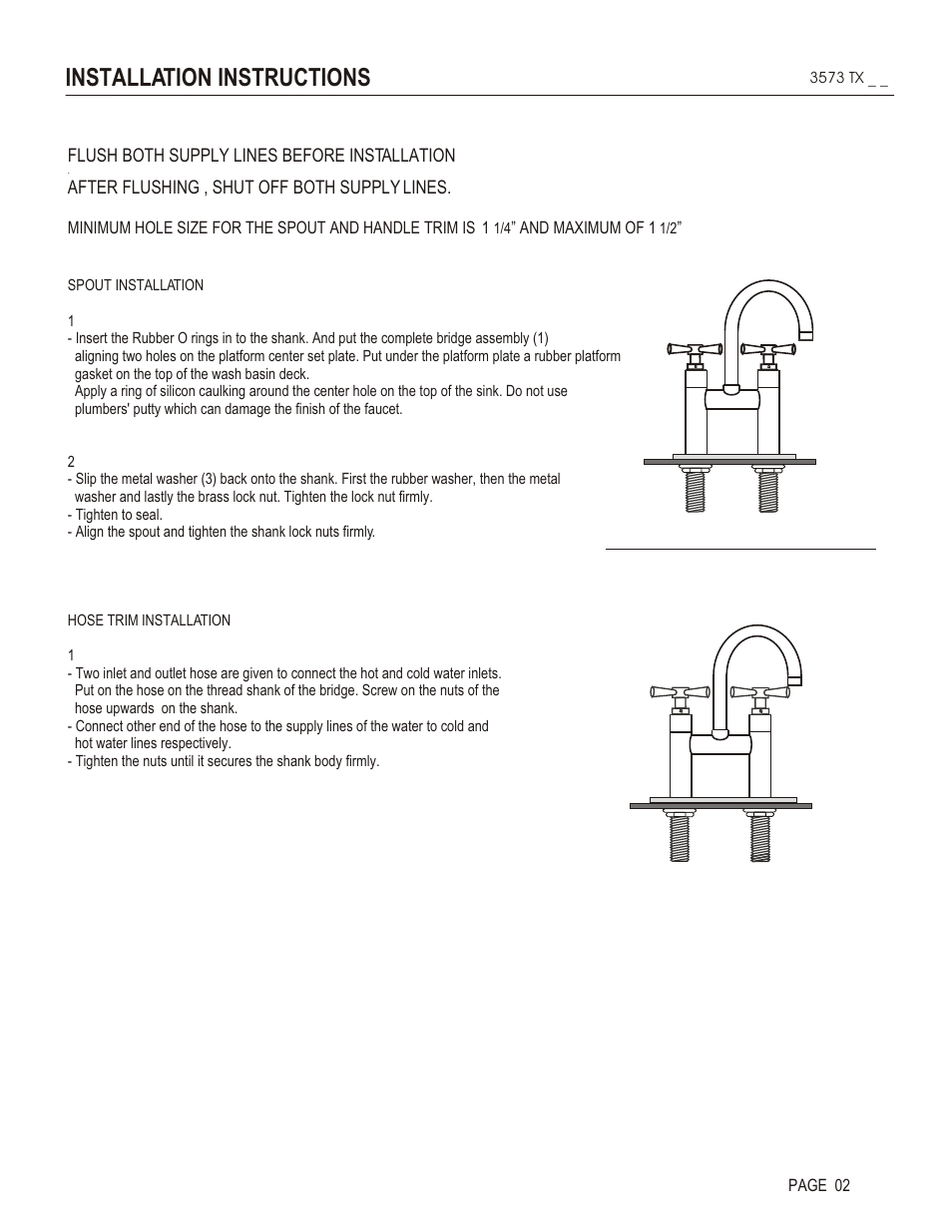 Installation instructions | Santec 3573TX User Manual | Page 2 / 4