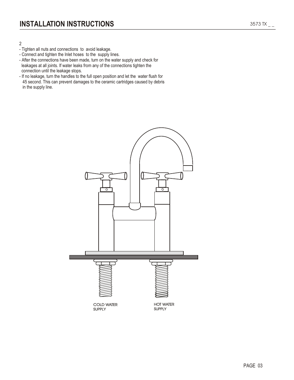 Installation instructions | Santec 3573TX User Manual | Page 3 / 4