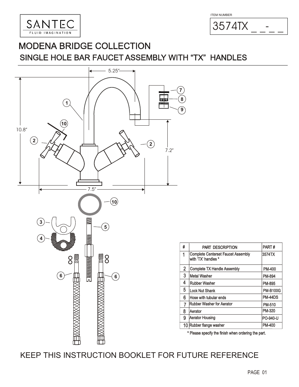 Santec 3574TX User Manual | 4 pages