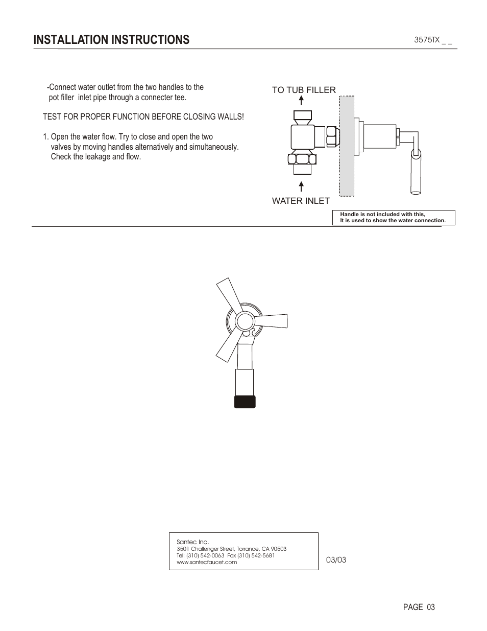 Installation instructions | Santec 3575TX User Manual | Page 3 / 4