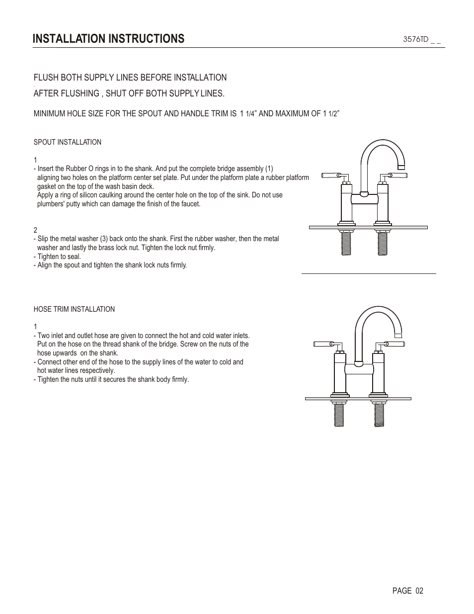 Installation instructions | Santec 3576-TD User Manual | Page 2 / 4