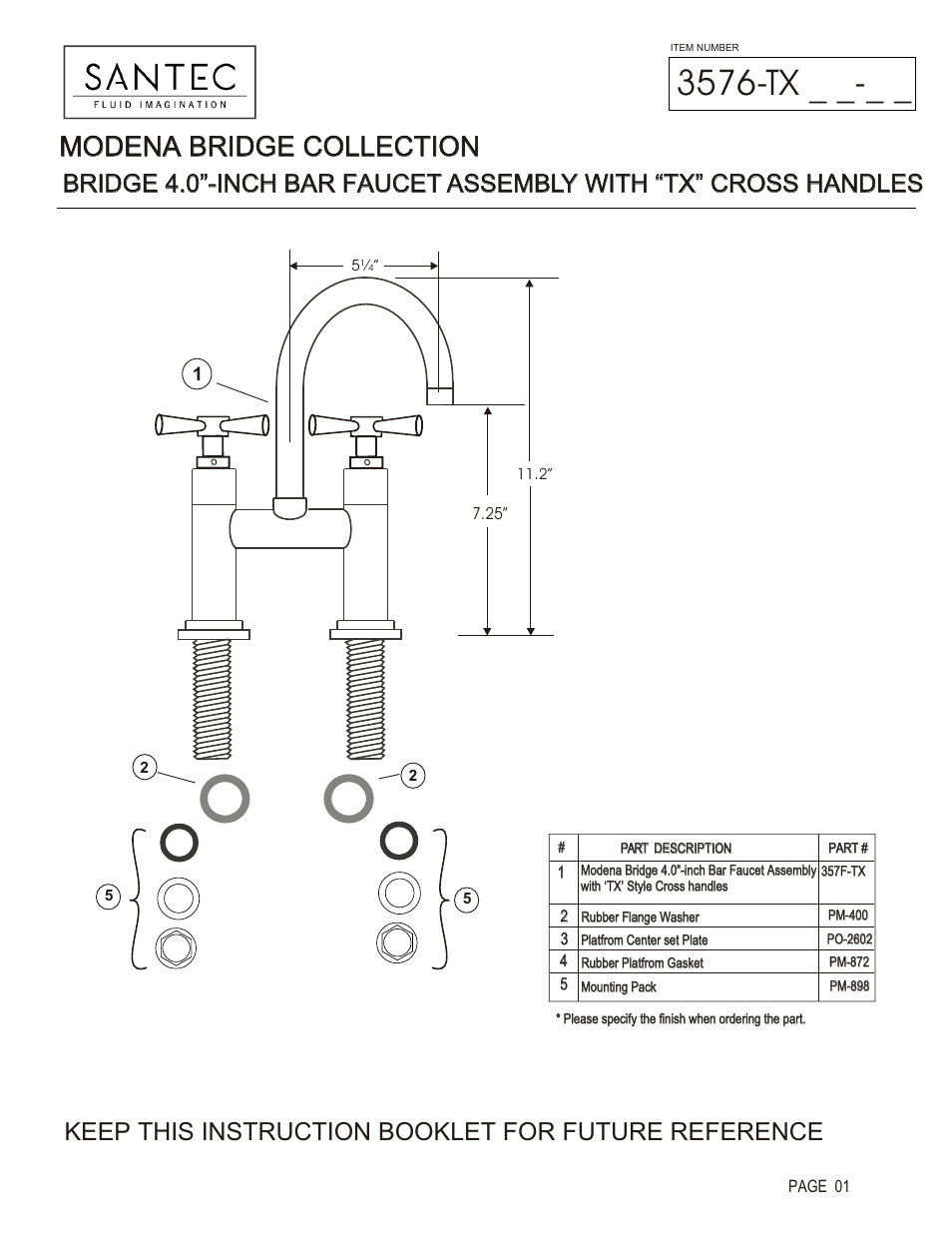 Santec 3576TX User Manual | 4 pages