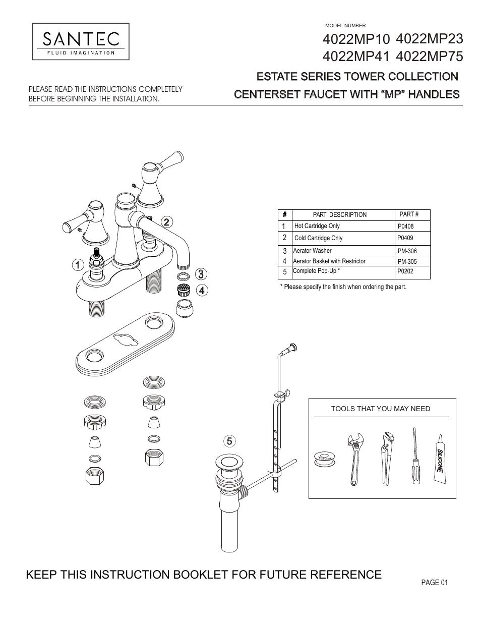 Santec 4022MP User Manual | 4 pages