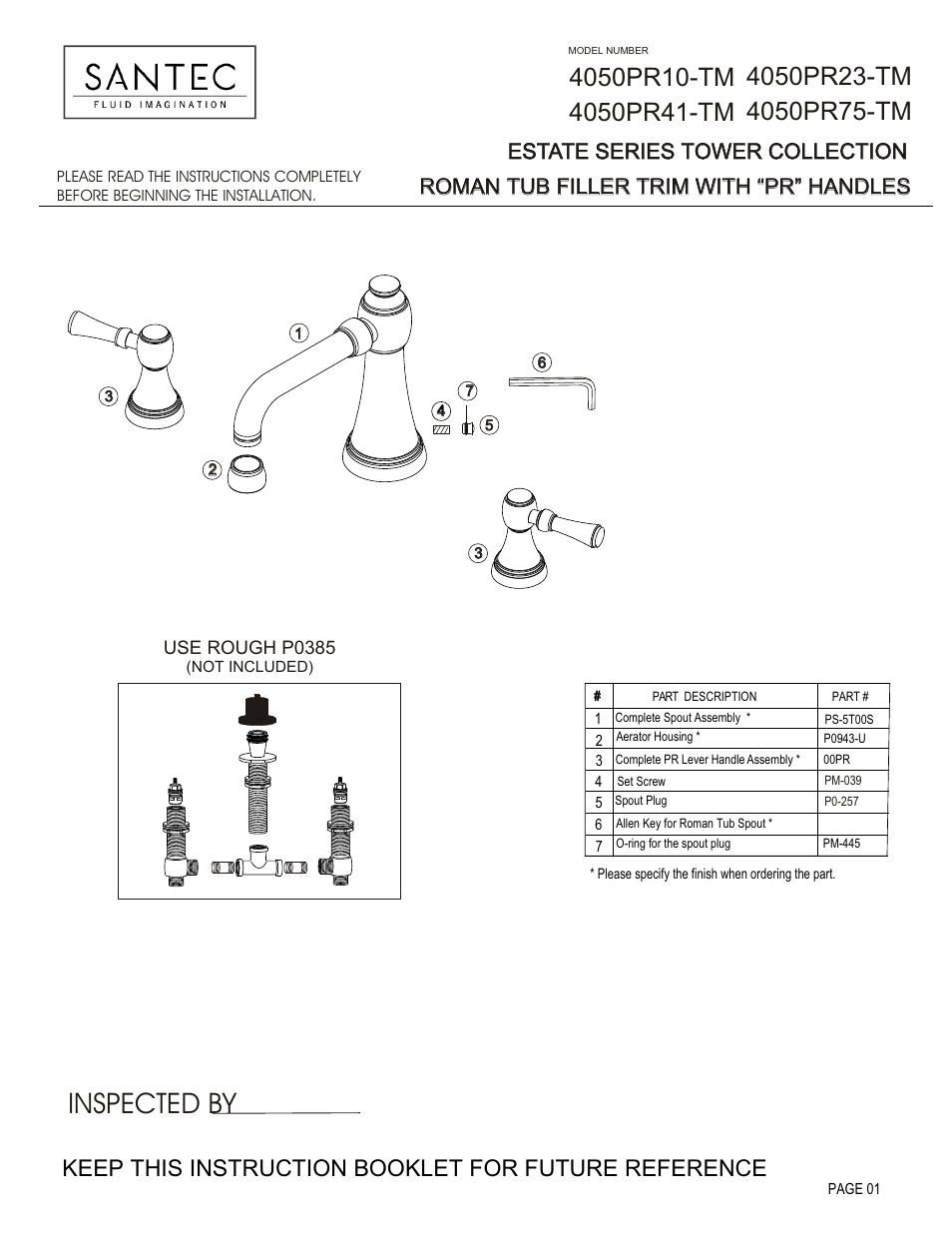 Santec 4050PR-TM User Manual | 4 pages