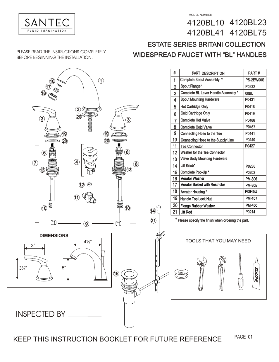 Santec 4120BL User Manual | 4 pages