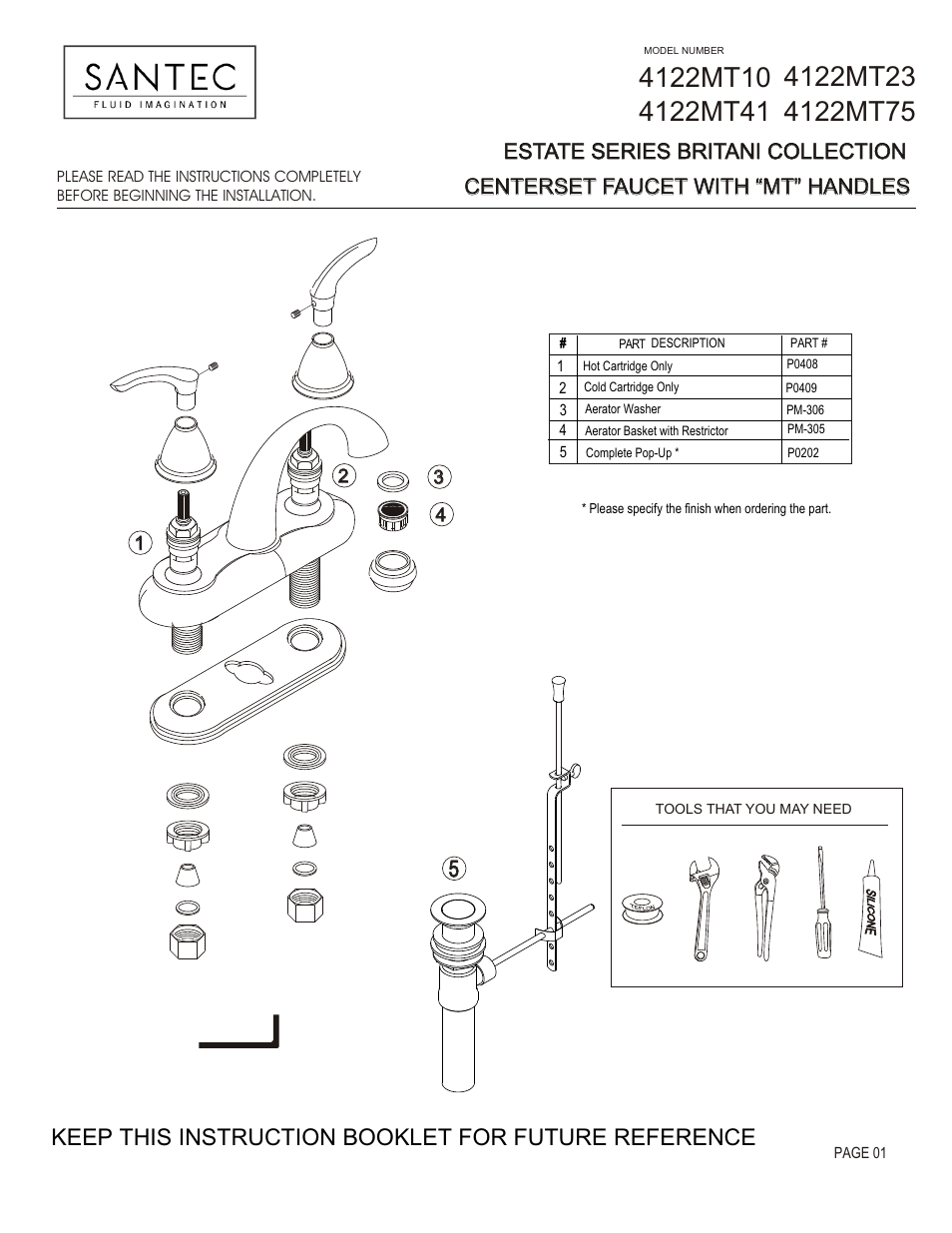 Santec 4122MT User Manual | 4 pages