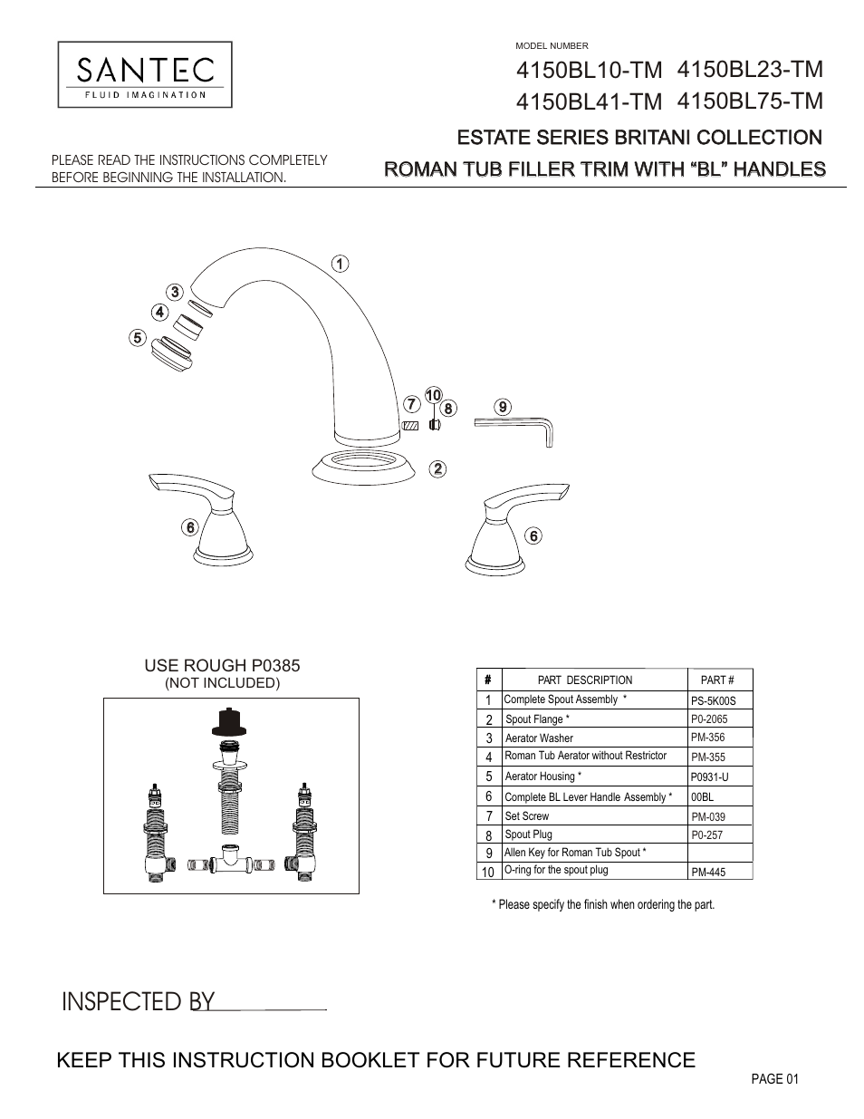 Santec 4150BL-TM User Manual | 4 pages