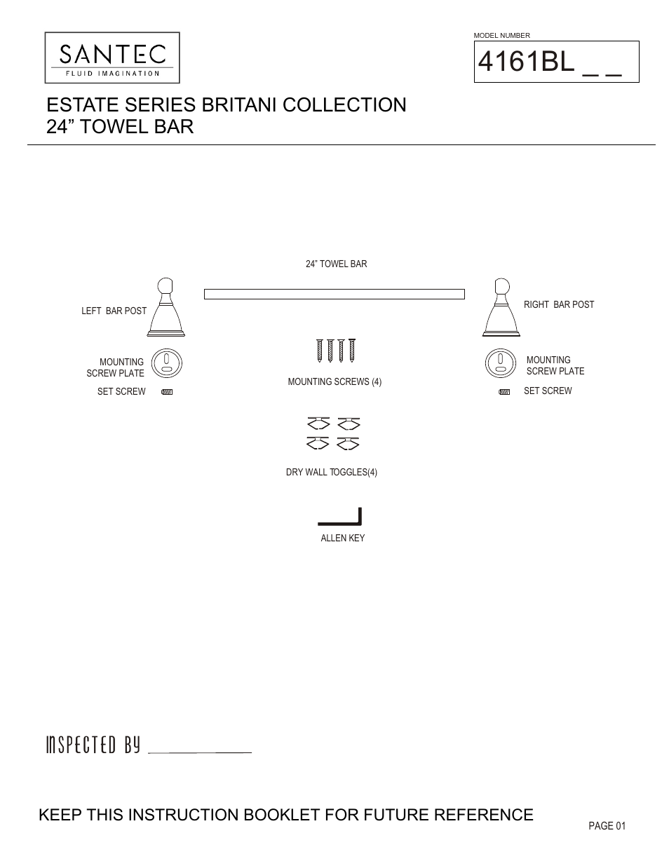 Santec 4161BL User Manual | 3 pages
