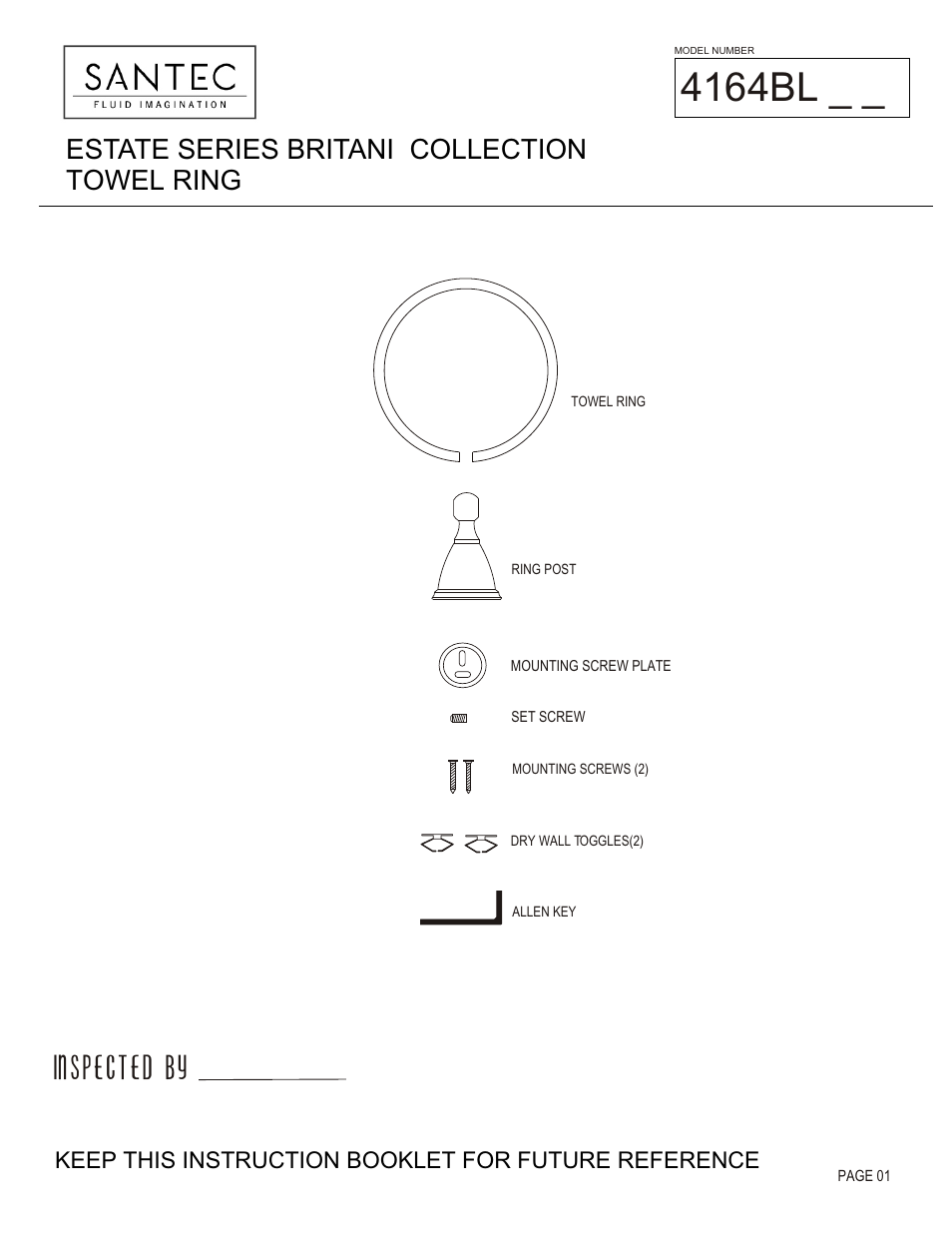 Santec 4164BL User Manual | 3 pages