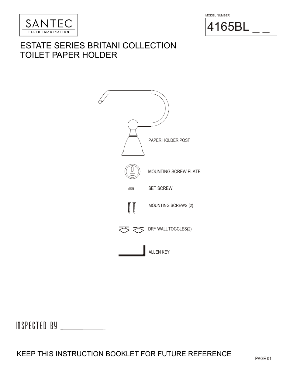 Santec 4165BL User Manual | 3 pages