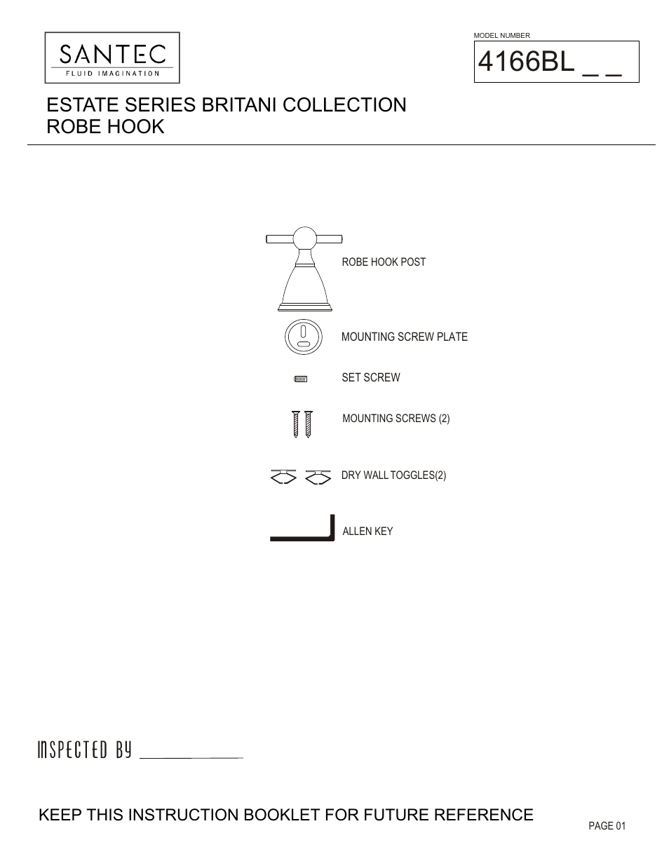 Santec 4166BL User Manual | 3 pages